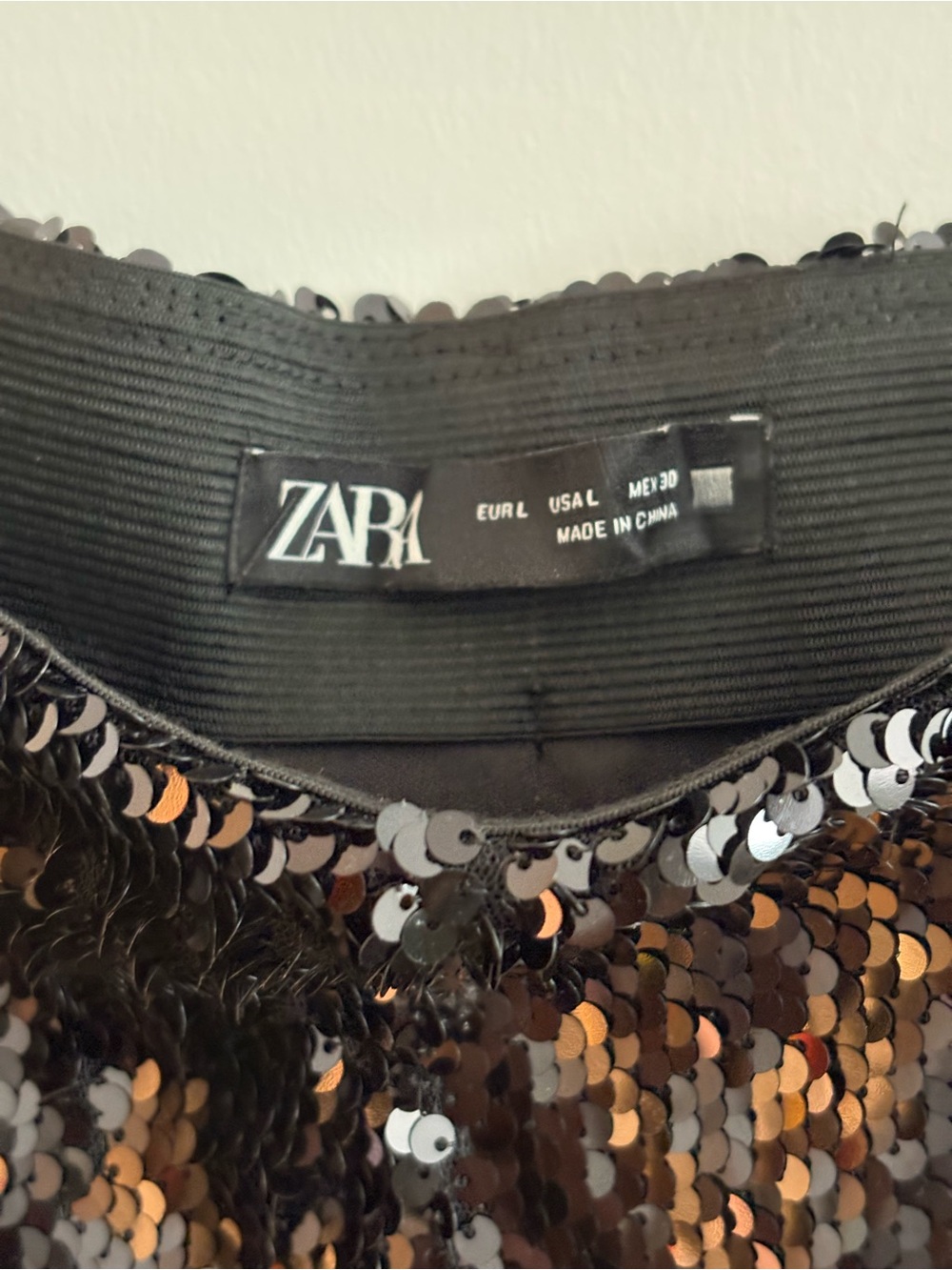 Zara Black Sequin Pants - Picture 7 of 7